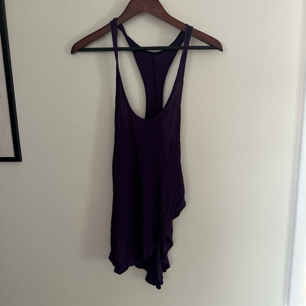 Purple Asymmetrical Tank Top